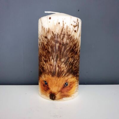 Decorative Hedgehog Pillar Candle
