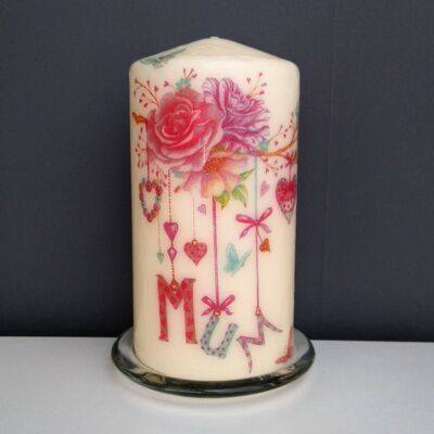 Velas Decorativas Decoupage Pilar Mamá