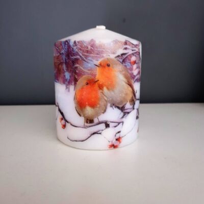 Decorative Robins Candles