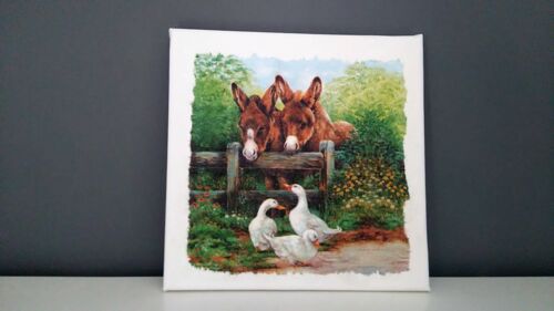 Decoupage Donkeys Canvas, Donkey Lover Gifts, Spring Ho-36