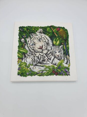 Découpage Snow Leopard Canvas, Snow Leopard Lover Gifts-98 1