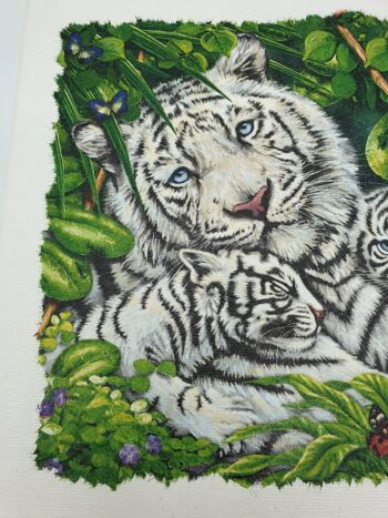 Découpage Snow Leopard Canvas, Snow Leopard Lover Gifts-98 2
