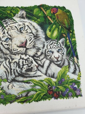 Découpage Snow Leopard Canvas, Snow Leopard Lover Gifts-98 3
