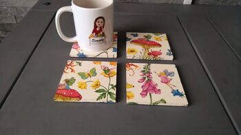 Sous-verres de découpage de fées 1