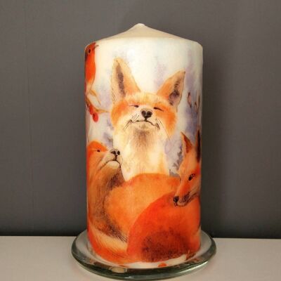 Foxes Decorative Candle
