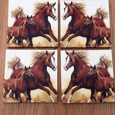 Horse Decoupage Coasters