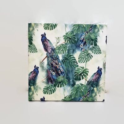 Peacock Decoupage Canvas, Peacock Lover Gifts, Wall Art-303