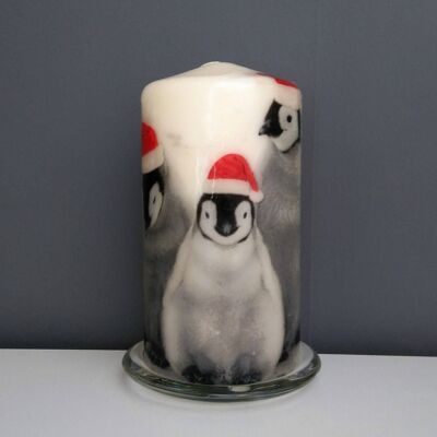 Penguin Christmas Candle