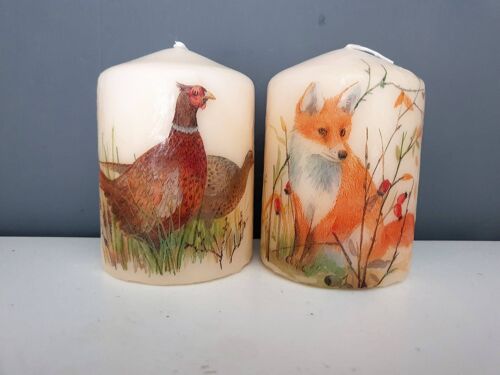 Pheasant And Fox Candles