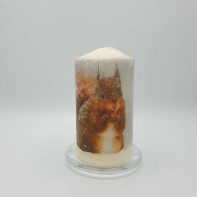 Red Squirrel Candle