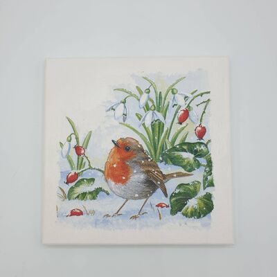 Lienzo de decoupage de Robin, regalos de amante de Robin, arte de pared Gif-45