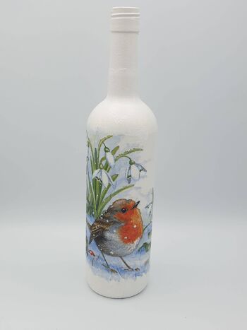 Bouteille en verre de découpage de Robin, cadeaux d'amant de Robin-280 2