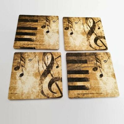 Sous-verres de musique vintage