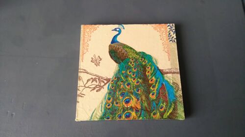 Wooden Peacock Coasters