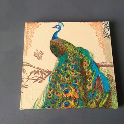 Wooden Peacock Coasters