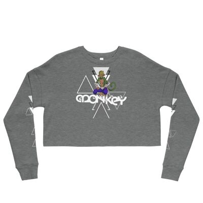 Women's Grey Monkey Crop Sweatshirt 2022 Edition