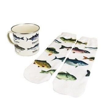 Mug émaillé et chaussettes poisson 4