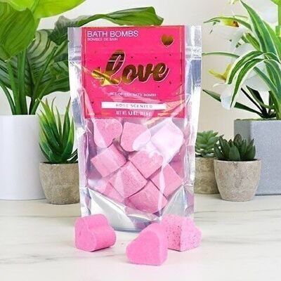 Fizzy bath bombs hearts