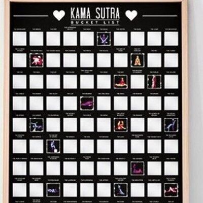 Bucket List Scratch Poster - 100 Kama Sutra Postures