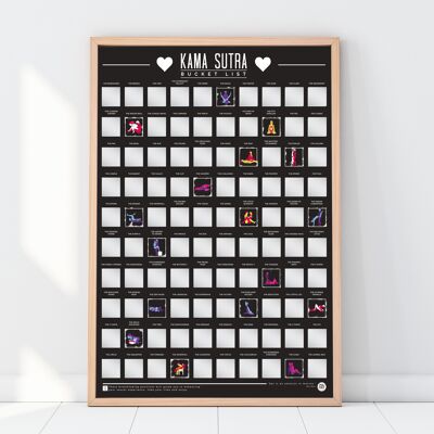 Bucket List Scratch Poster - 100 Kama Sutra Postures