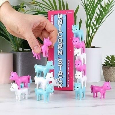 Unicorn stacking game with 15 unicorns