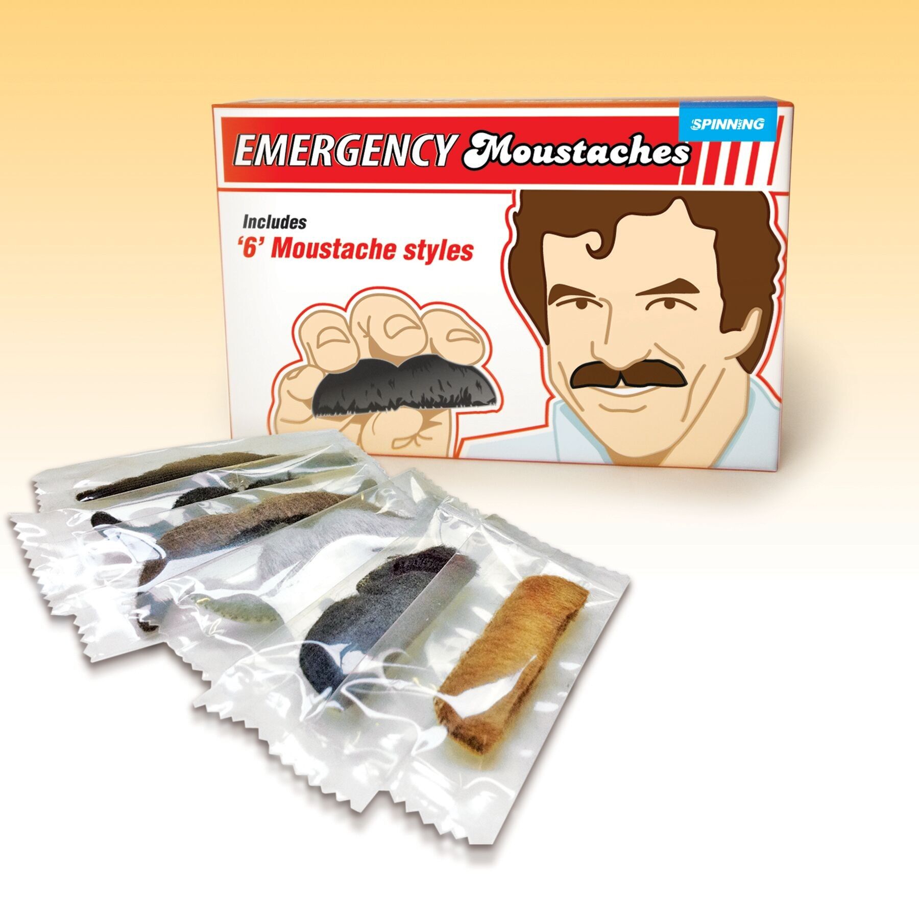 Notfall Schnurrbart 6-er Set