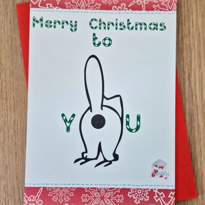 Funny Rude Christmas Card - Christmas Cat
