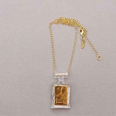Murano glass pendant necklace. Elixir model on chain