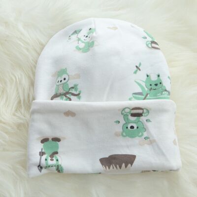 Muts Patroon - Large Newborn 0 maand - Dieren Wit