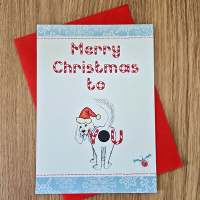 Cartolina di Natale divertente - cane di Natale