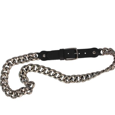 Cinturón de cadena mujer negro