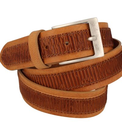 Belt Leather Man Unisex Missouri Futuro Bottalato Cognac Brown