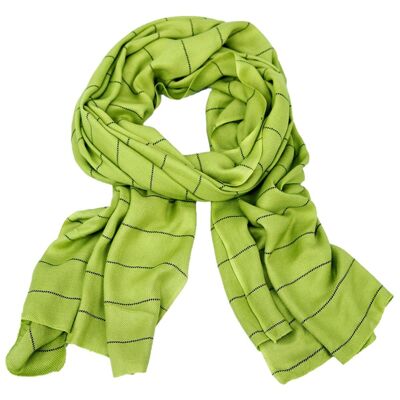pinstripe scarf; lime