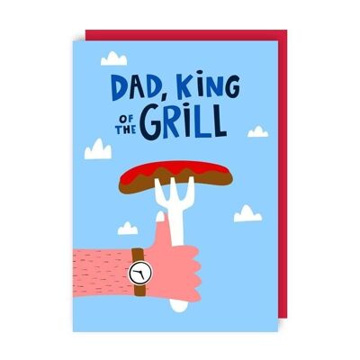 King of the Grill Lot de 6 cartes pour la fête des pères