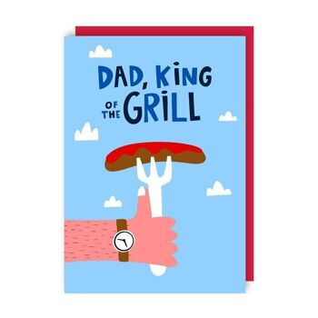King of the Grill Lot de 6 cartes pour la fête des pères 1
