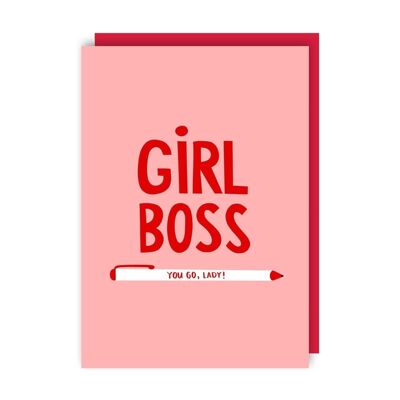 Paquete de 6 tarjetas de nuevo trabajo de Girl Boss