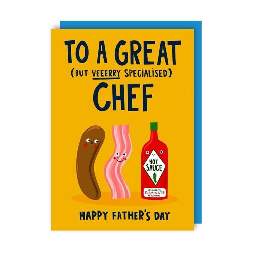 Chef Father's Day Card pack of 6