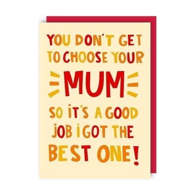 Best One Mother's Day Card pack of 6