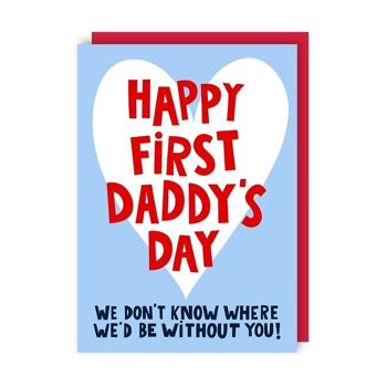 Paquet de 6 cartes de fête des pères pour la première fête des papas 2