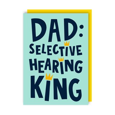 Selective Hearing Father's Day Card pack of 6