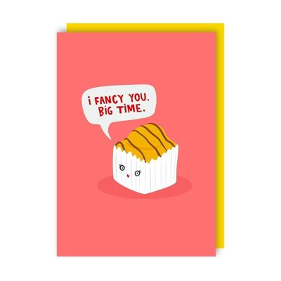 French Fancy Cake Love Card confezione da 6 (anniversario, San Valentino, apprezzamento)