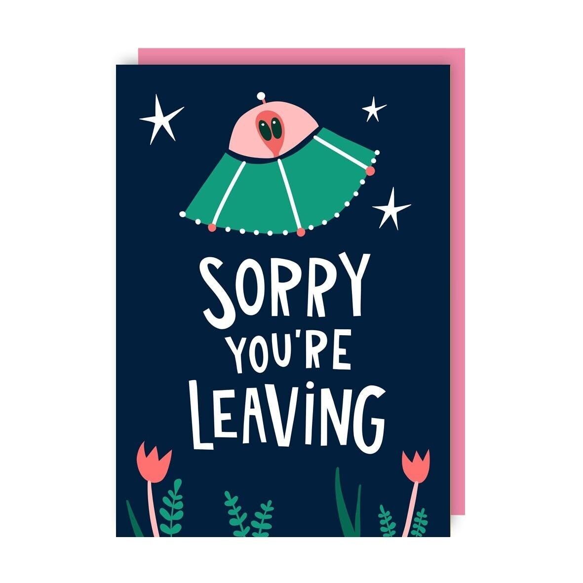 Spaceship New Job Leaving Card pack of 6