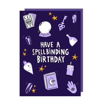 Lot de 6 cartes de vœux d'anniversaire magiques envoûtantes sorcières 2