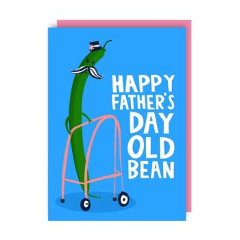 Paquet de 6 cartes de fête des pères Green Bean 2