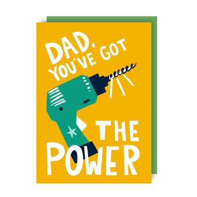 Confezione da 6 carte per la festa del papà di Power Tools