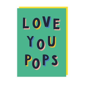 Lot de 6 cartes de fête des pères Love You Pops 2