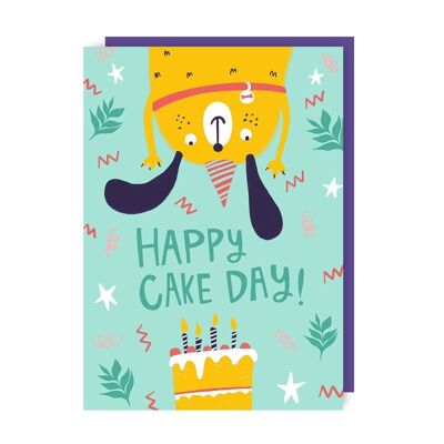 Cake Kids Childrens Birthday Card pack of 6