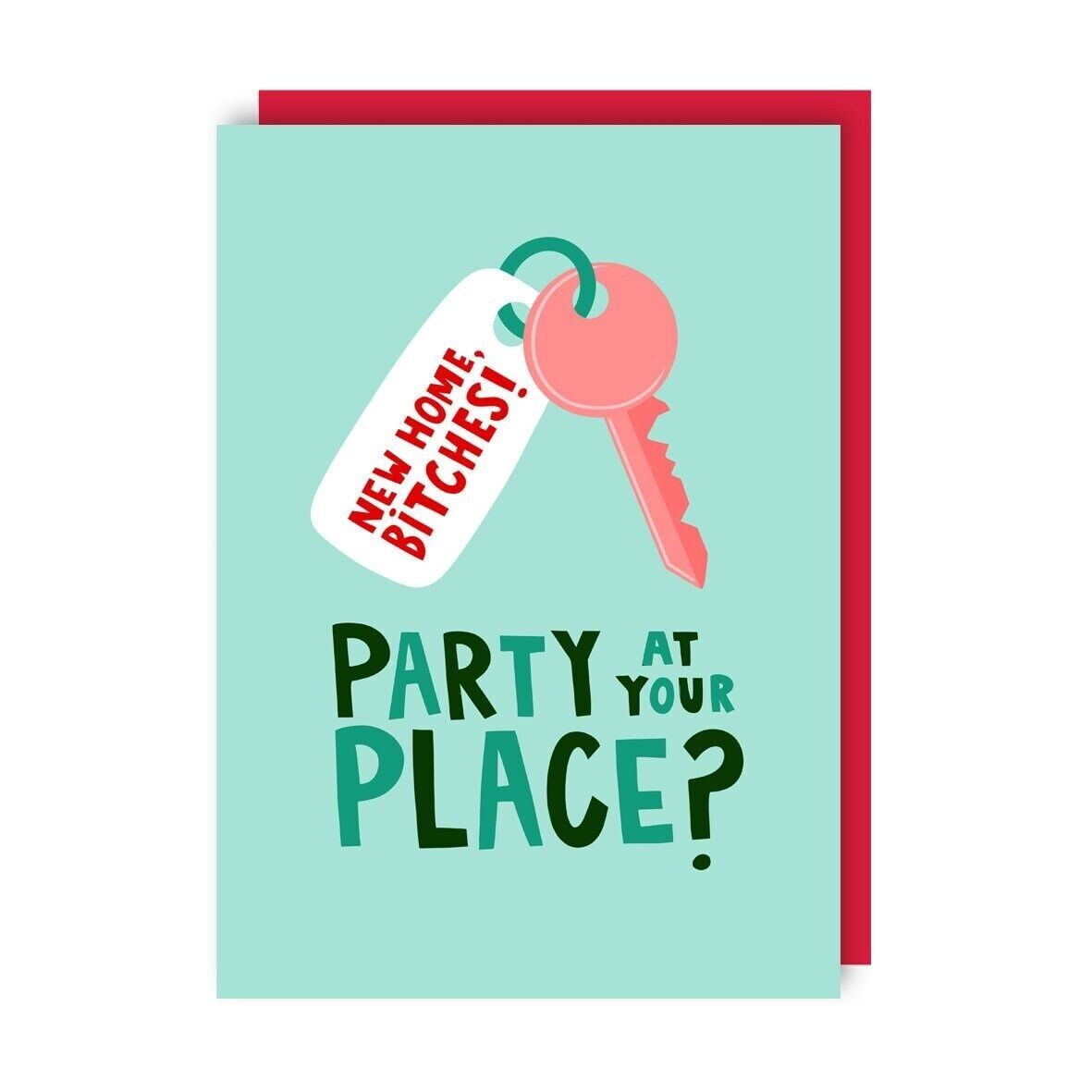 Paquete de 6 tarjetas Party at Yours New Home