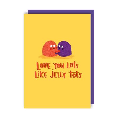 Jelly Tots Love Card pack de 6 (Aniversario, San Valentín, Agradecimiento)