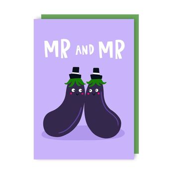 Lot de 6 cartes de mariage Mr et Mr Love Gay LGBTQ+ 2